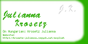 julianna krosetz business card